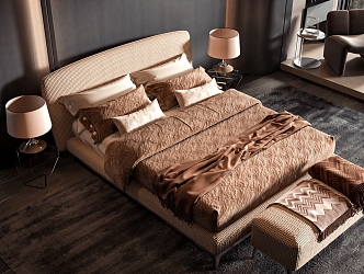 Style Commodity Bed 3d model