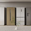 Modern Refrigerator Smart Double Door Refrigerator Internet Celebrity Embedded Refrigerator 3d model