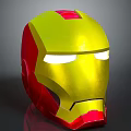 Weapon Style Iron Man Helmet With Yellow Red Metallic Finish And Glowing Eyes