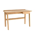 Natural Light Wood Modern Desk With Simple Design And Single Drawer