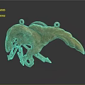 Golden Eagle Shaped Jewelry Ornament With Intricate Wing And Claw Design Details