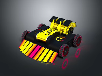 Space and Aerospace Planetary Exploration Rover With Large Wheels And Scientific Instruments 3d model