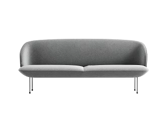 Modern Double Sofa Simple Double Sofa 3d model