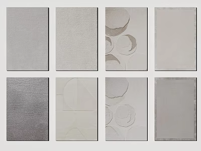 Square Rugs In Neutral Tones With Various Textures 3d model