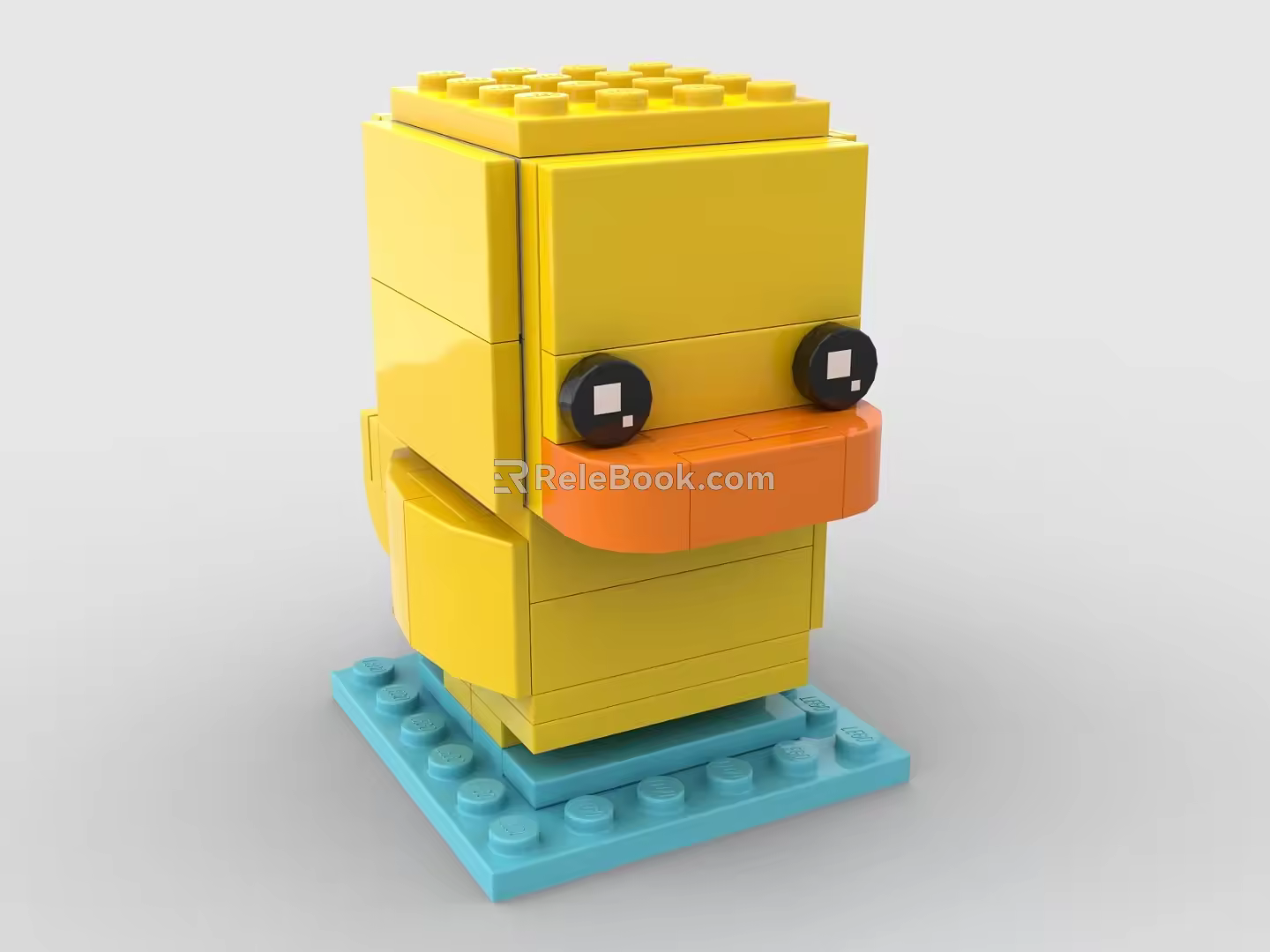 Lego toy little yellow duck Q version doll hand 3d model