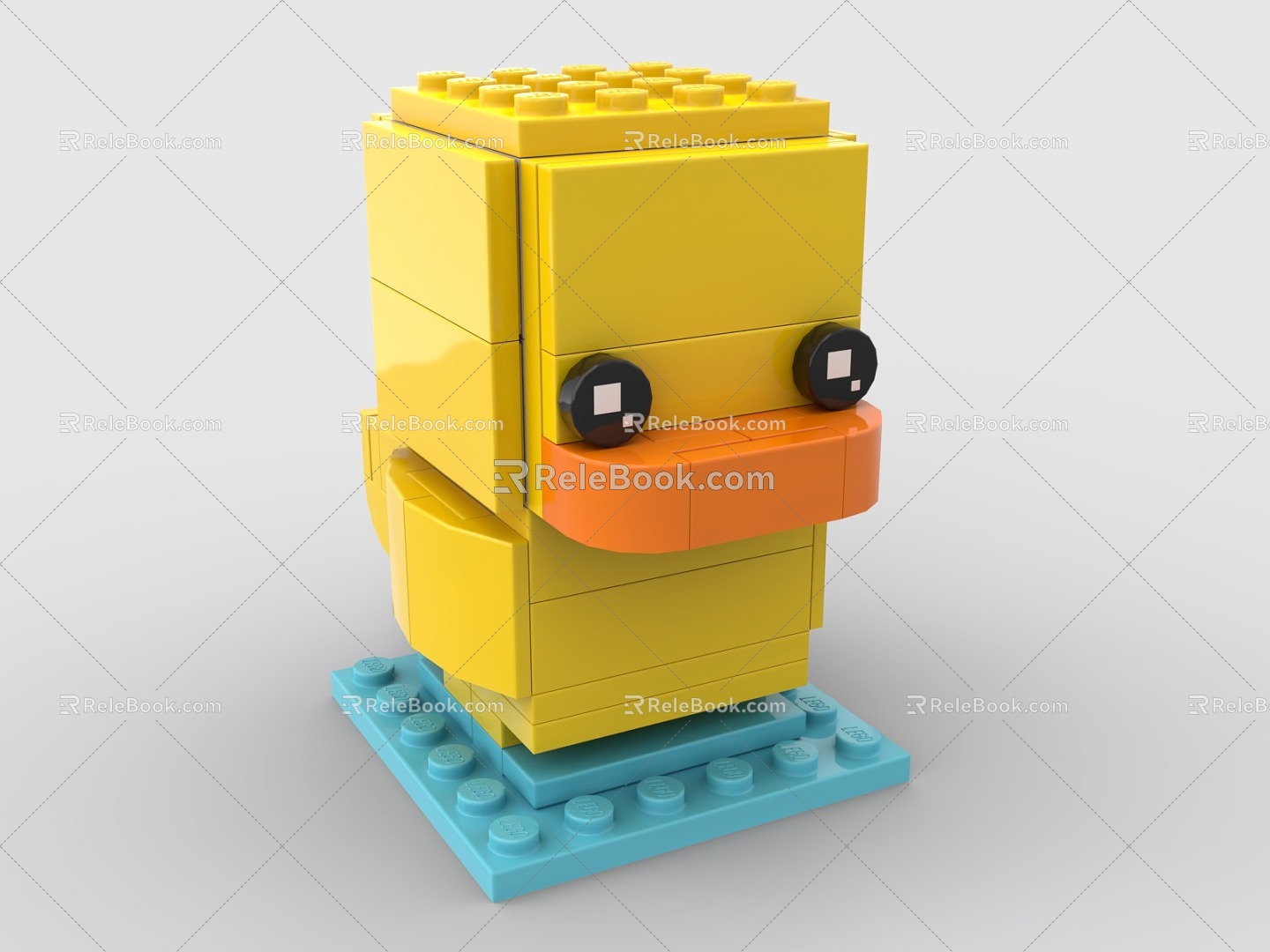 Lego toy little yellow duck duck Q version doll hand 3d model