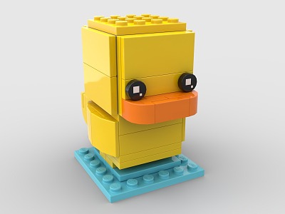 Lego toy little yellow duck Q version doll hand model