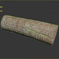 Rustic Red Wood Stone Cylindrical Decorative Piece With Natural Texture Surface 3d model