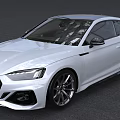 White Sporty Coupe Car With Sleek Exterior Design And Modern Alloy Wheels