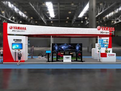 Modern Exhibition Yamaha Hotel Exhibition 3d model