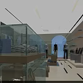 Modern Clothing Store Interior With Mannequins Shelves Clothing Displays And Accessories
