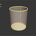 Textured White Metal Trash Can For Home Bathroom Daily Use