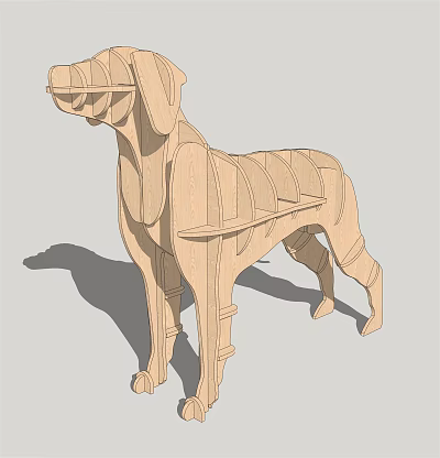 Modern Bookshelf Animal Bookshelf 3d model