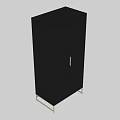 Sleek Gray Cabinet Design Featuring Golden Handles And Golden Base