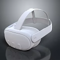 White Commercial VR Headset Equipment With Ergonomic Design And Adjustable Straps