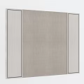 Modern Background Wall Design With Light Gray Main Panel And Side Textured Panels 3d model