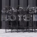 El Cortez Hotel Vintage Metallic Billboard Sign With Classic Design And Illuminated Letters