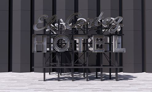 INDUSTRIAL LOFT BILLBOARD 3d model