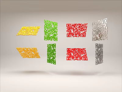 Colorful Household Decorative Square Blocks With Hollow Geometric Patterns 3d model