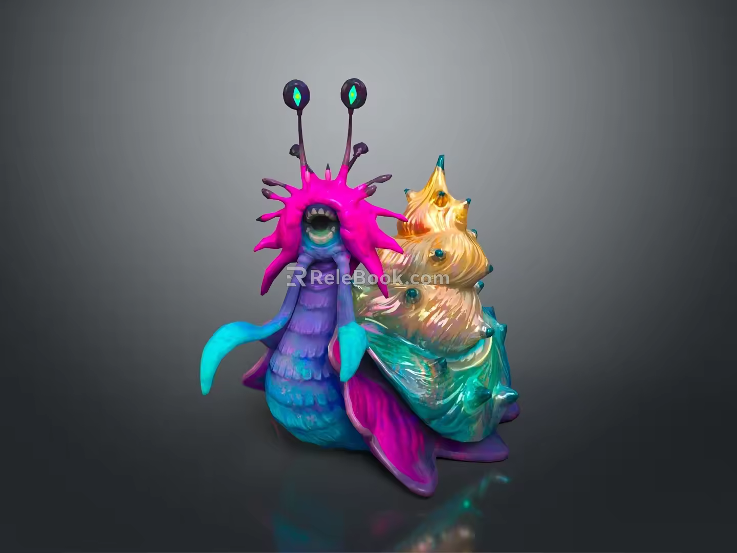 Snail Cartoon Snail Small Snail Reptile Cold Blooded Animal Reptile 3d model