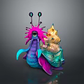 Snail Cartoon Snail Small Snail Reptile Cold Blooded Animal Reptile 3d model