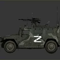Green Military Armored Tank With Top Mounted Equipment Antennas And Number 72
