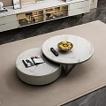 Elegant Living Room Featuring White TV Cabinet Marble Coffee Table Light Rug And Paneled Walls