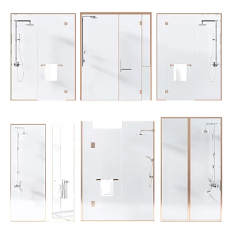 Modern shower room 3d model