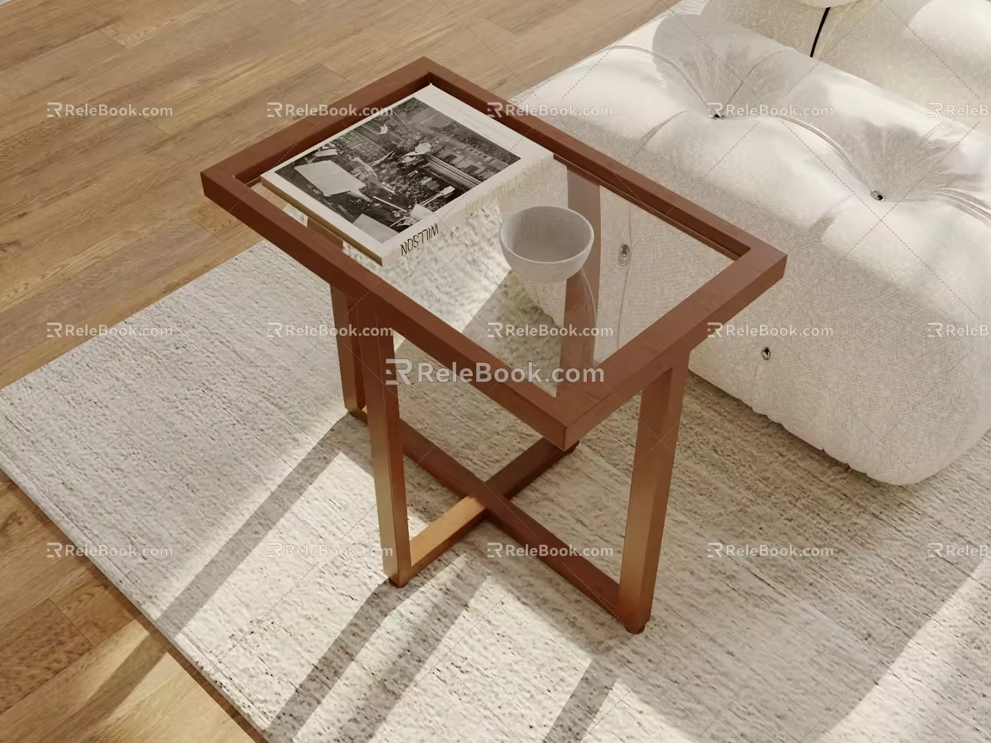 Modern Side Corner Shelf 3d model