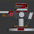 Turret Turntable Railgun Sci-fi Tower Defense Game Tower Defense Sci-fi Turret Game Turret Game Battery 3d model