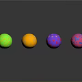 Colorful Easter Eggs With Shiny Surfaces And Various Patterns On Dark Background
