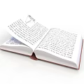 Essential Daily Use Item Open Book Containing Text And Illustrations On White Background