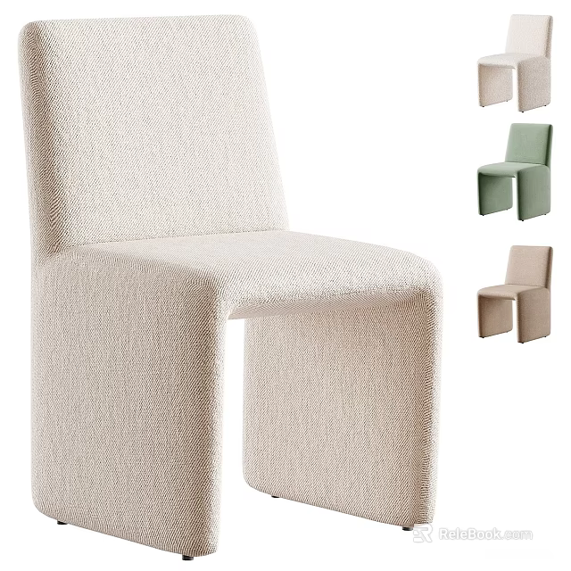 Modern Upholstered Leisure Chair with Neutral Beige Green and Brown Options and Sleek Design 3d model 