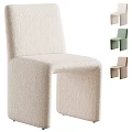Modern Upholstered Leisure Chair with Neutral Beige Green and Brown Options and Sleek Design