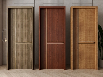 Solid wood single door combination 3d model