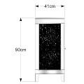 Modern Black and White Shoe Cabinet With Double Doors and Silver Frame Support Legs