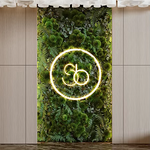 Green plant wall Image wall Plant wall Vertical greening 3d model
