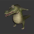 Modern game character crocodile avocado Nile crocodile carnivore 3d model