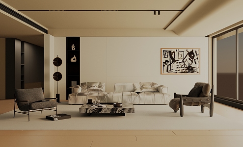 modern living room 3d model