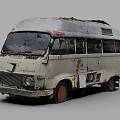Rusty Vintage Van Exterior With Worn Out Paint And Classic Design