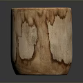 Rustic Handcrafted Wooden Cup Featuring Natural Grain for Daily Household Use