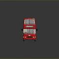 Detailed Red Double Decker Bus With Shiny Exterior And Reflective Surface