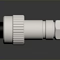 Metal Electrical Connector With Silver Housing Black Interior And Yellow Contacts