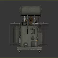 Heavy Duty Industrial Power Transformer With Coils Cooling Fins And Control Panel