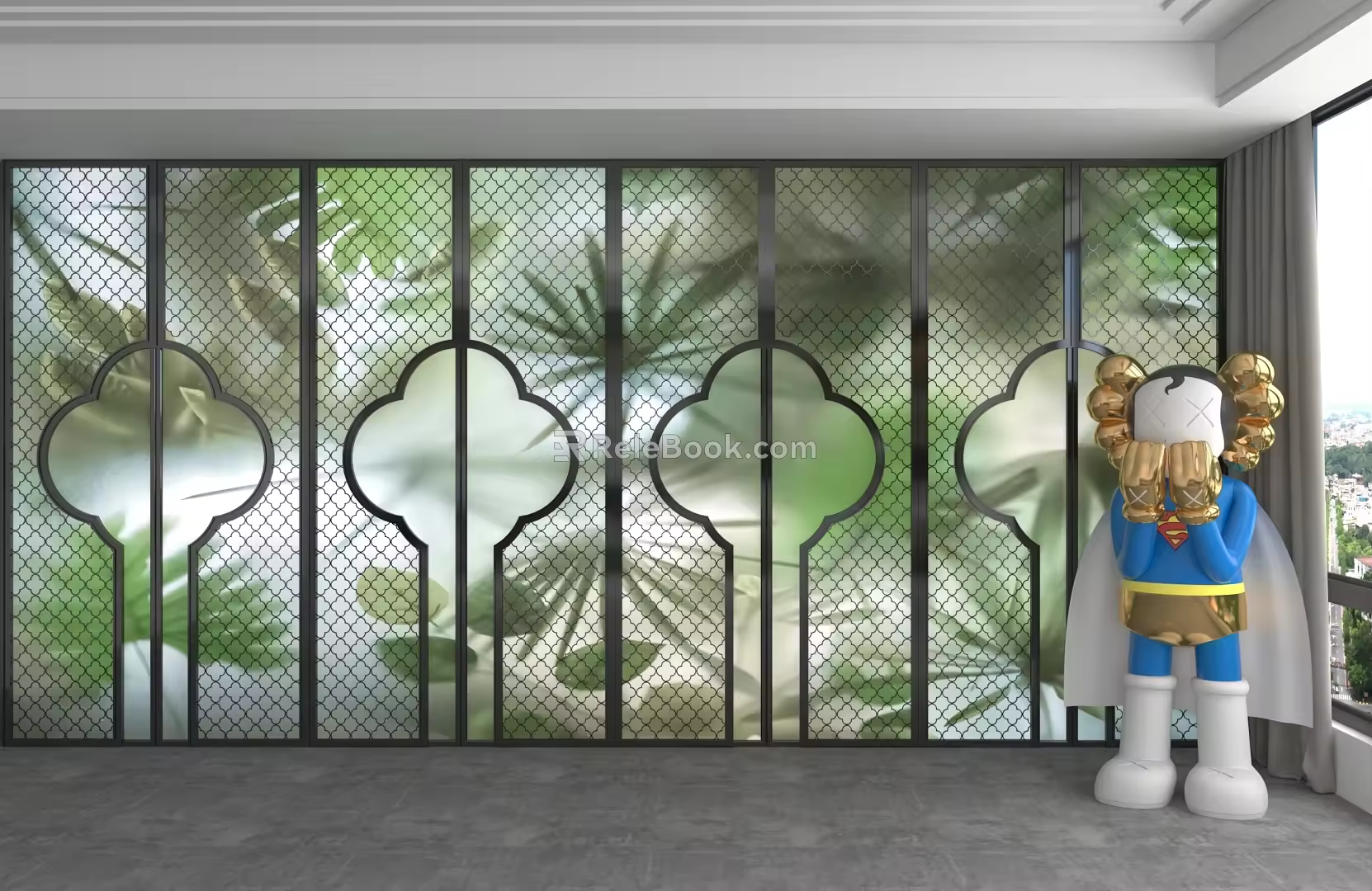 Modern background wall 3d model