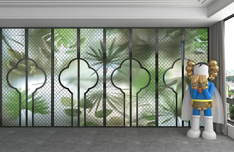 Modern background wall 3d model
