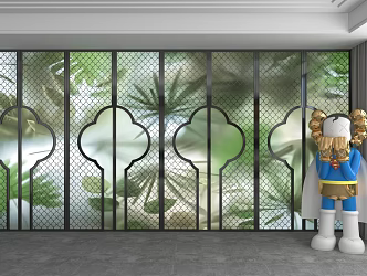 Modern background wall 3d model
