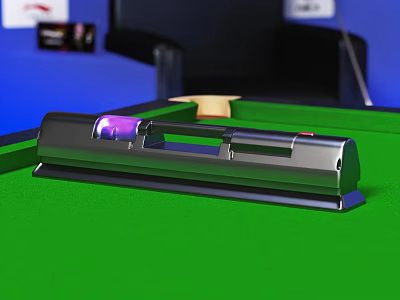 Black Modern Daily Electrical Appliance With Purple Light Placed On Green Table Surface 3d model