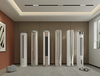 Modern Air Conditioner Fans In Various Styles With Sleek Design For Indoor 3d model