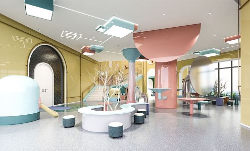 Modern Kindergarten Hall 3d model